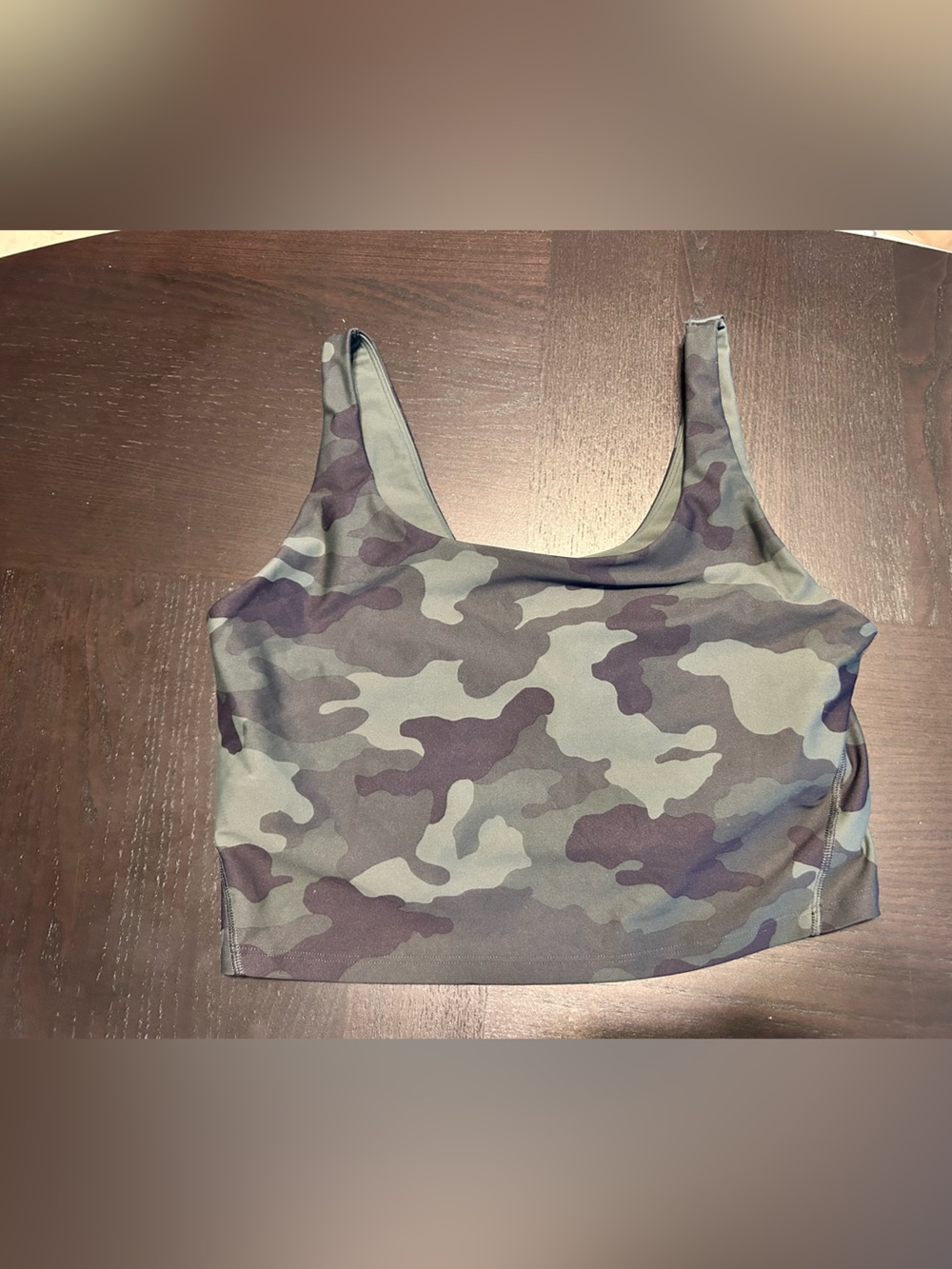 Old Navy Camouflage Cropped Tank Top - Green/Gray/Black